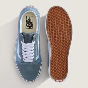 Vans Off The Wall Old Skool Blue Mirage/True White Skate Sneakers W's 6.5/M's 5